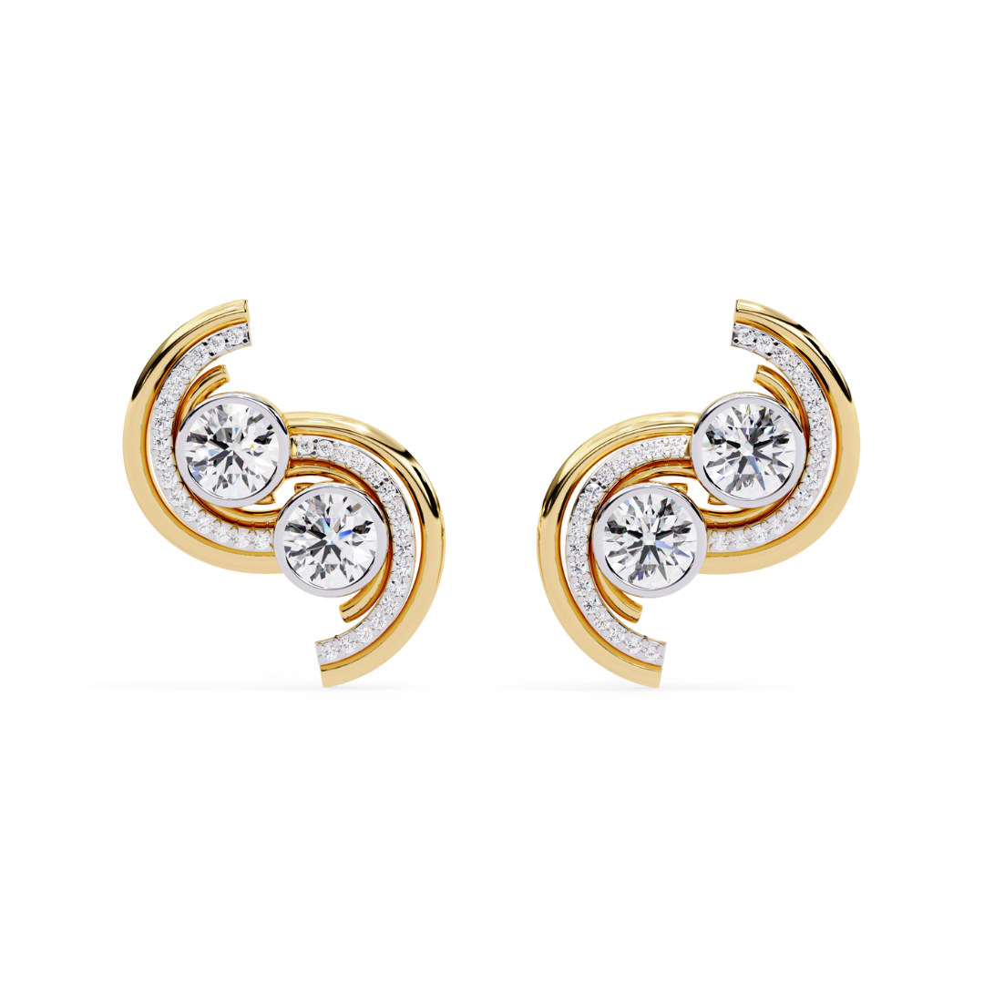 Twin Swirl Studs