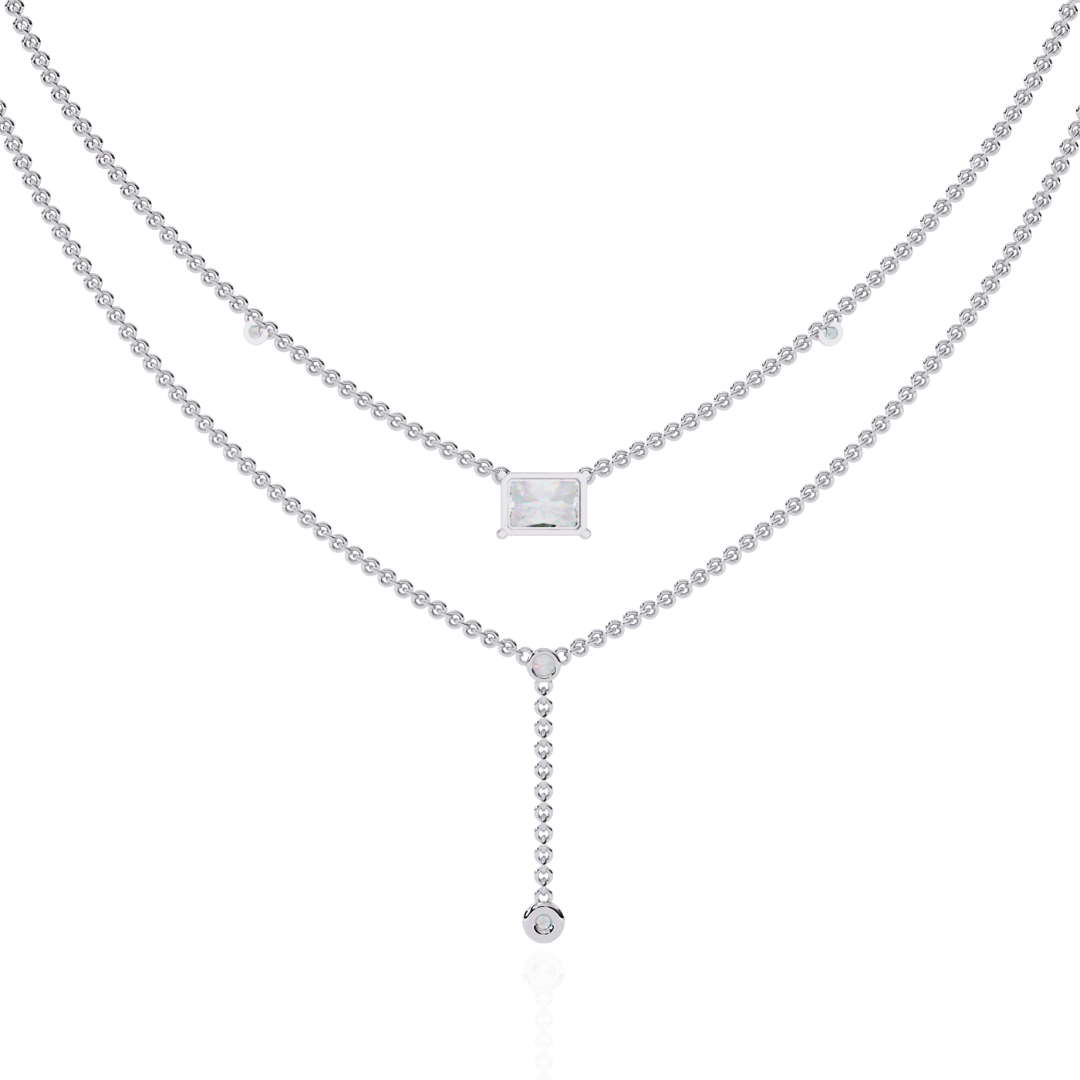 Opulent Drop Necklace (925 Sterling Silver base)