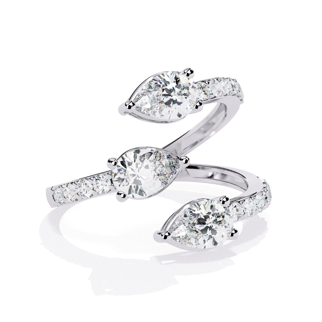 Twisted Elegance Ring (925 Sterling Silver base)