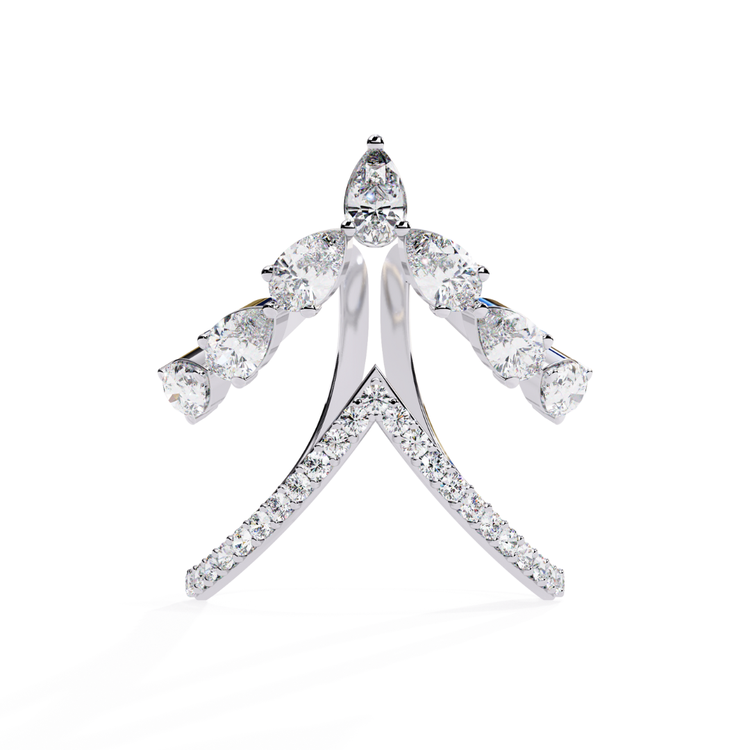 Vanki Crown Ring (925 Sterling Silver base)