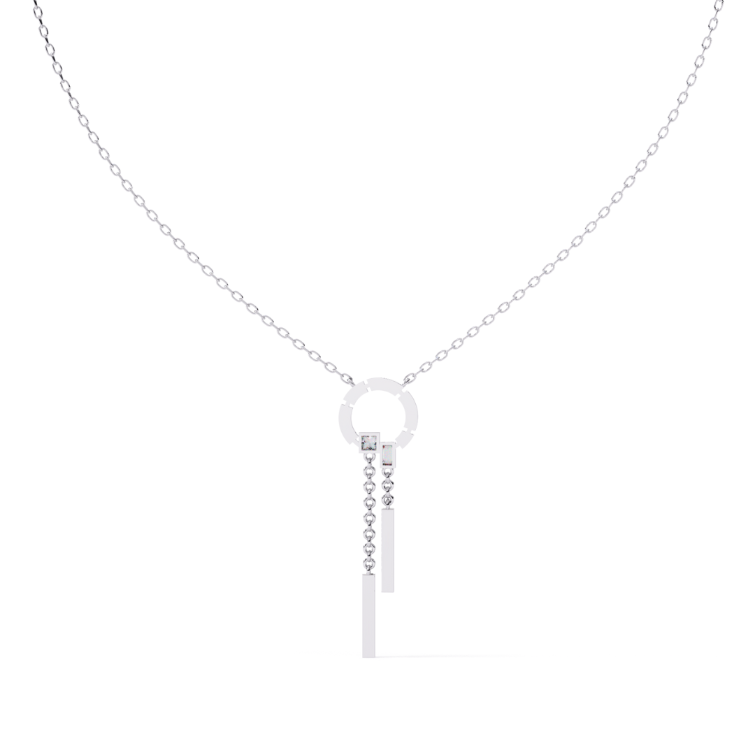 The Halo Drop Necklace (925 Sterling Silver base)