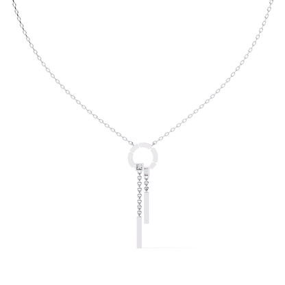 The Halo Drop Necklace (925 Sterling Silver base)
