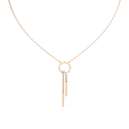 The Halo Drop Necklace (925 Sterling Silver base)