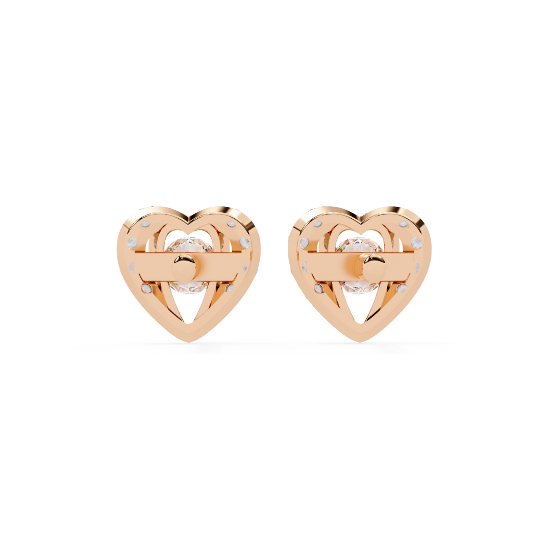 Heart Halo Studs