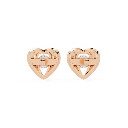 Heart Halo Studs