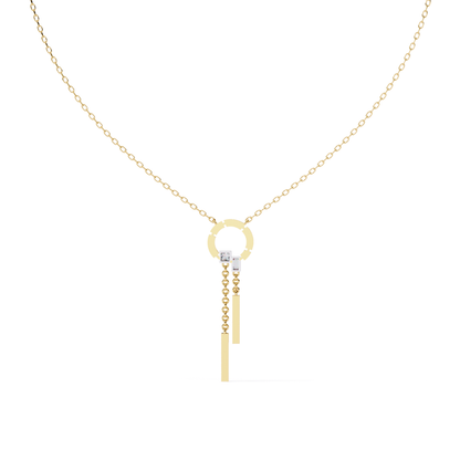 The Halo Drop Necklace (925 Sterling Silver base)