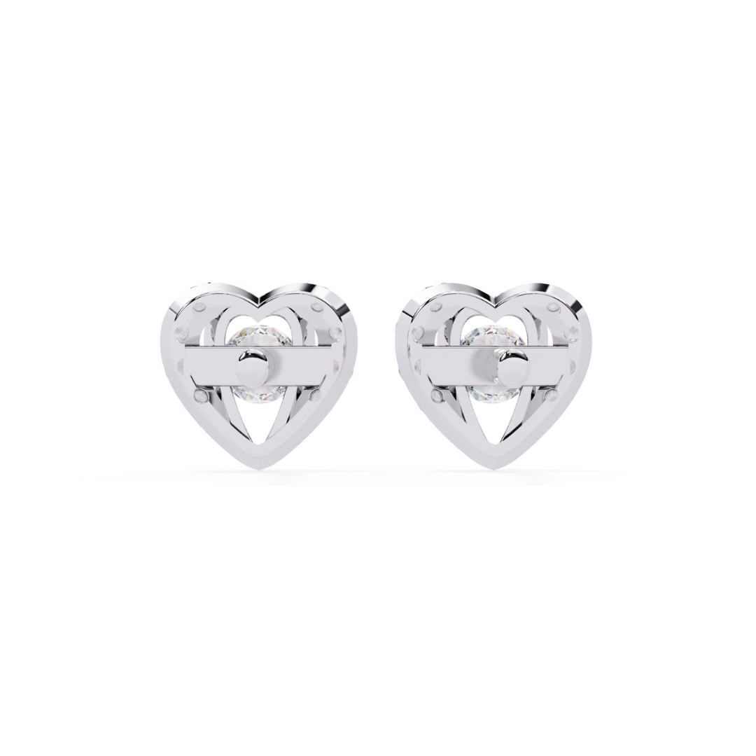 Heart Halo Studs