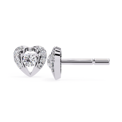 Heart Halo Studs