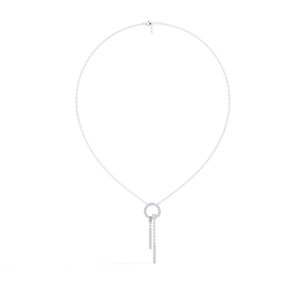 The Halo Drop Necklace (925 Sterling Silver base)