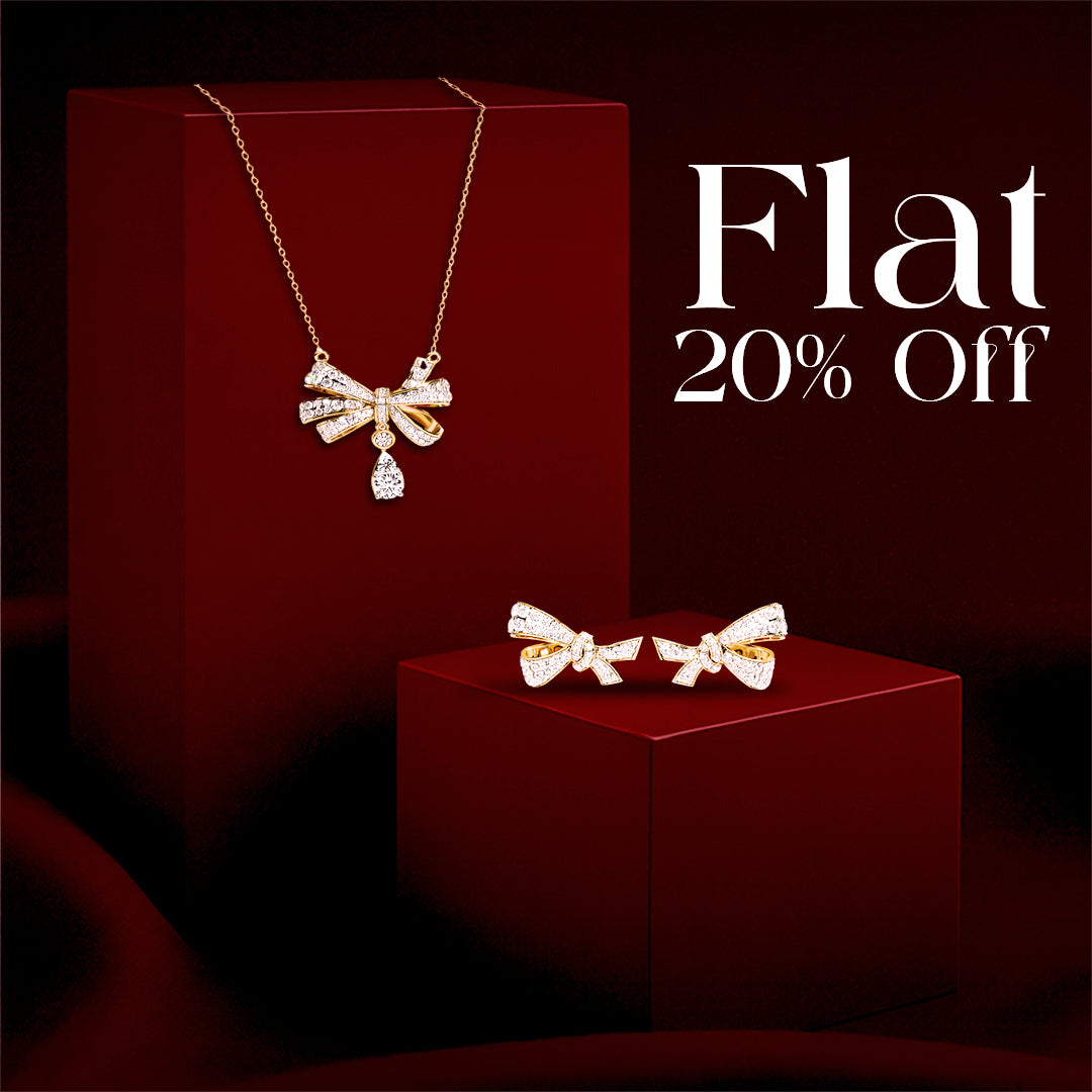 Crystal Bow Pendant & Bow Knot Earring (925 Sterling Silver base)