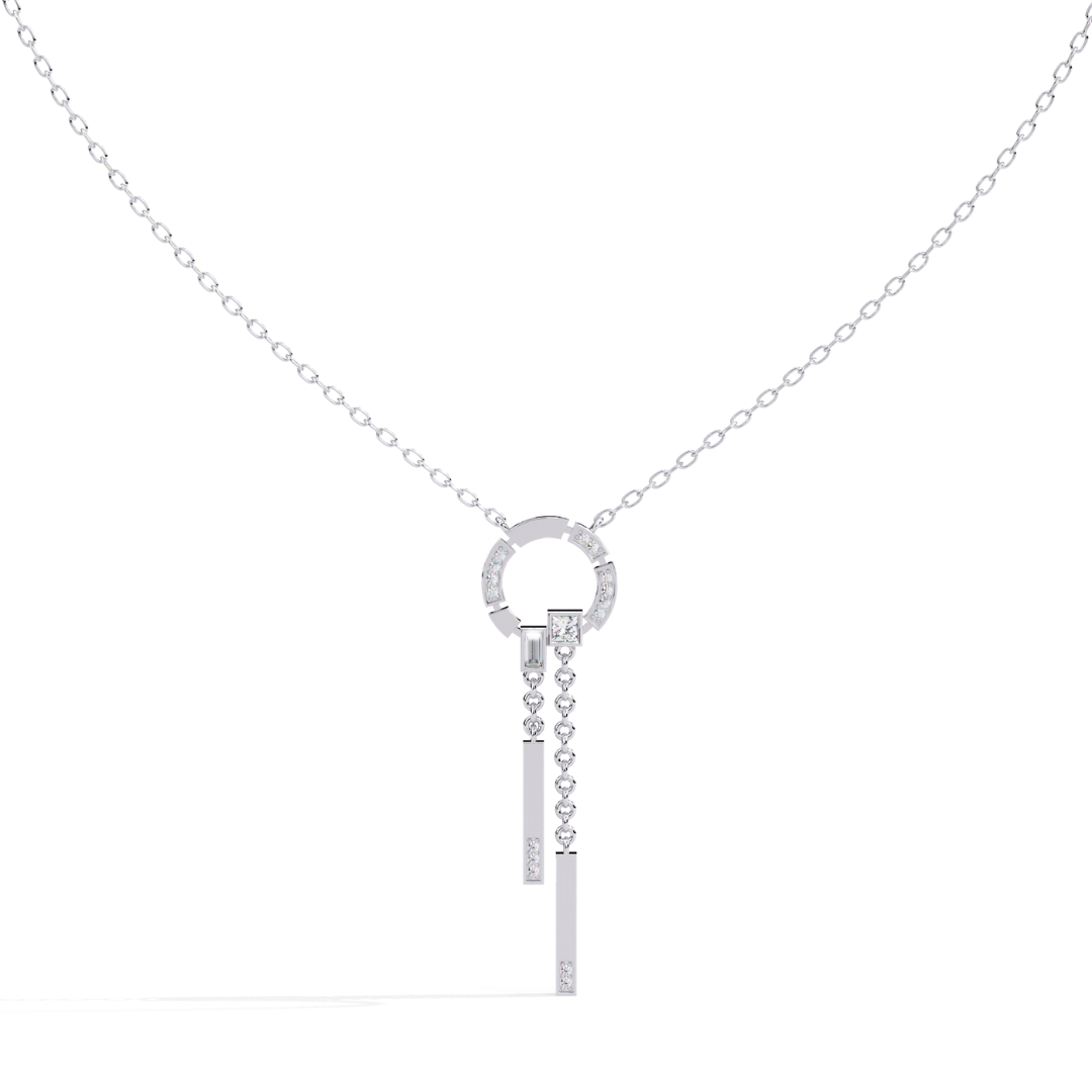 The Halo Drop Necklace (925 Sterling Silver base)