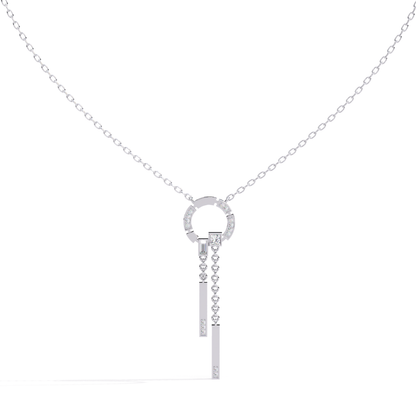The Halo Drop Necklace (925 Sterling Silver base)