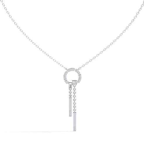 The Halo Drop Necklace (925 Sterling Silver base)