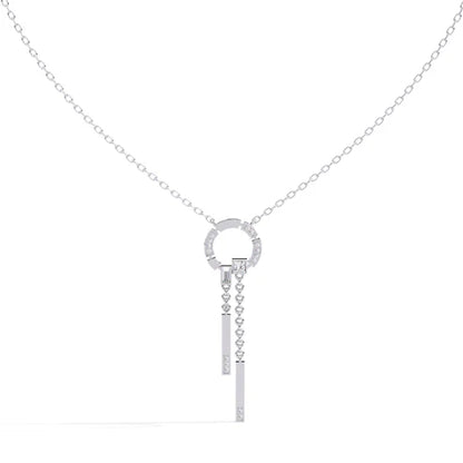 The Halo Drop Necklace (925 Sterling Silver base)
