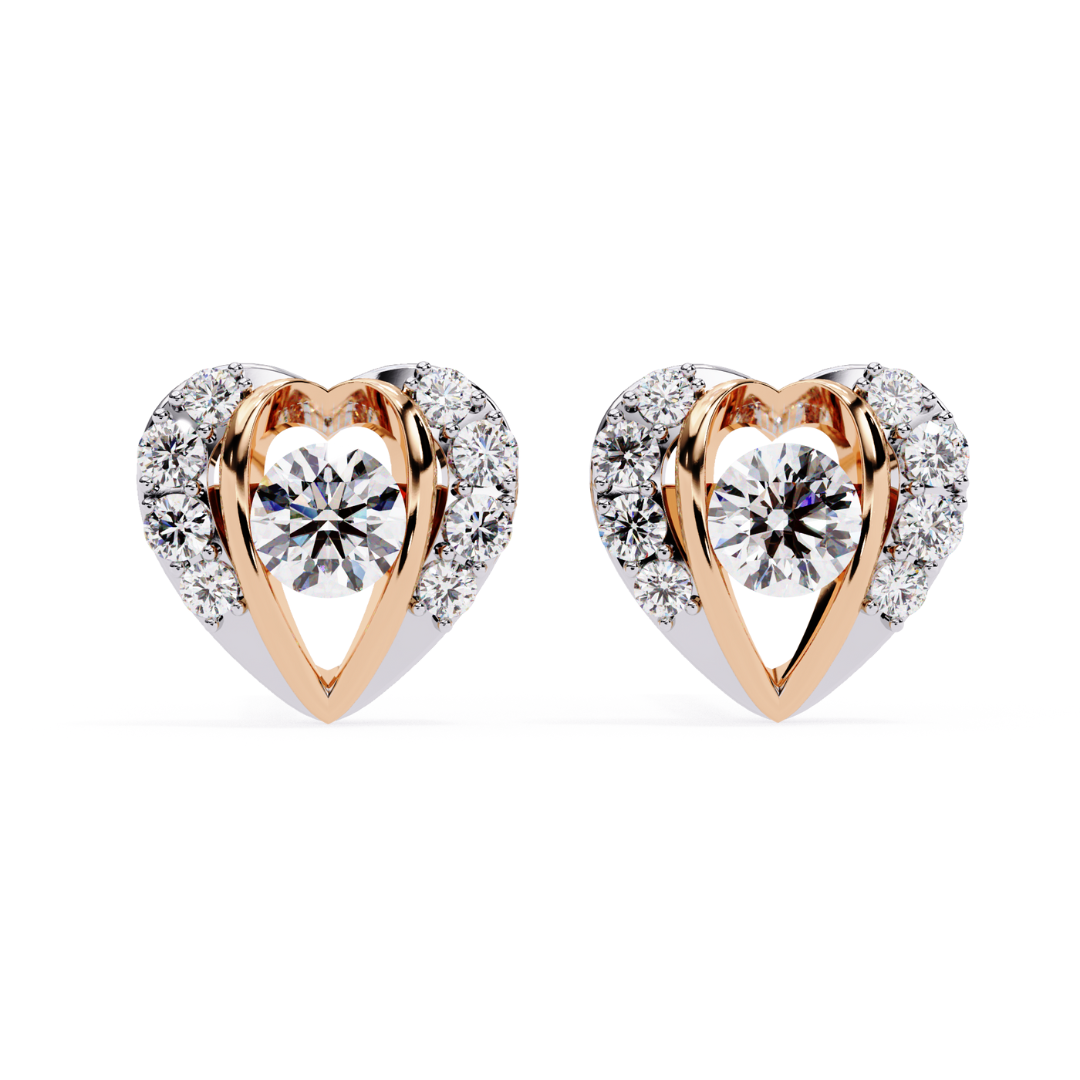 Heart Halo Studs