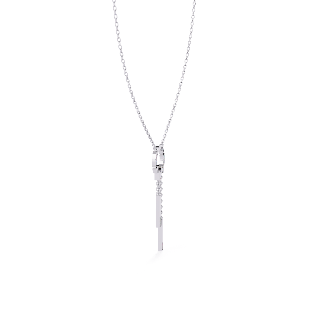 The Halo Drop Necklace (925 Sterling Silver base)