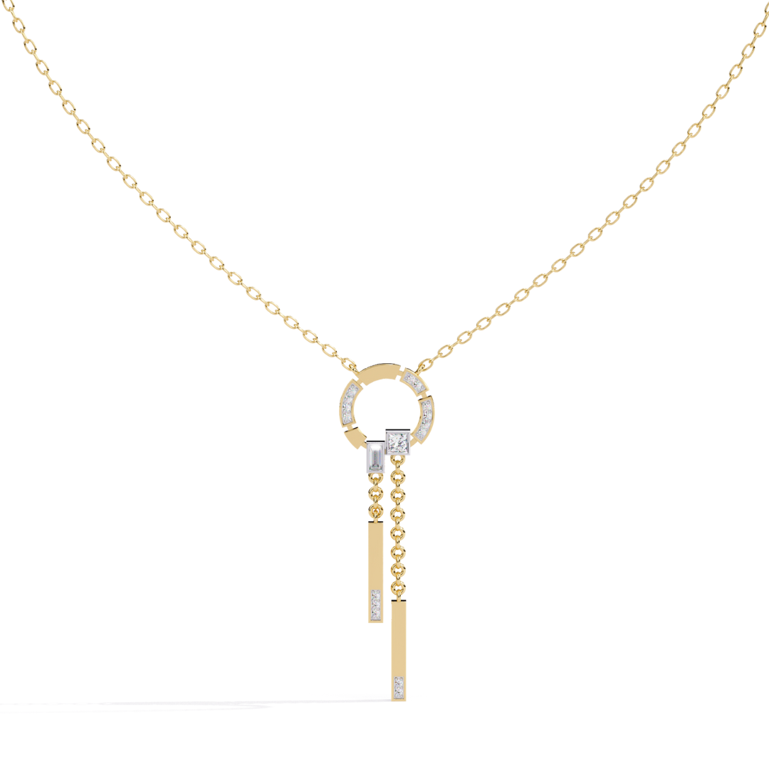 The Halo Drop Necklace (925 Sterling Silver base)