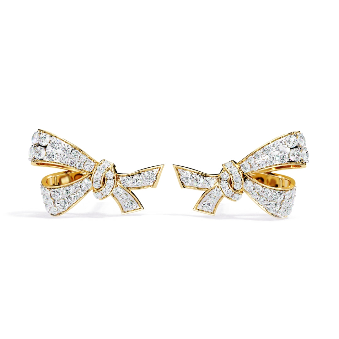 Bow Knot Earring (925 Sterling Silver base)