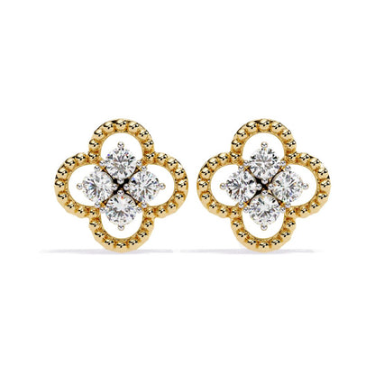 Radiant Clover earring (925 Sterling Silver base)