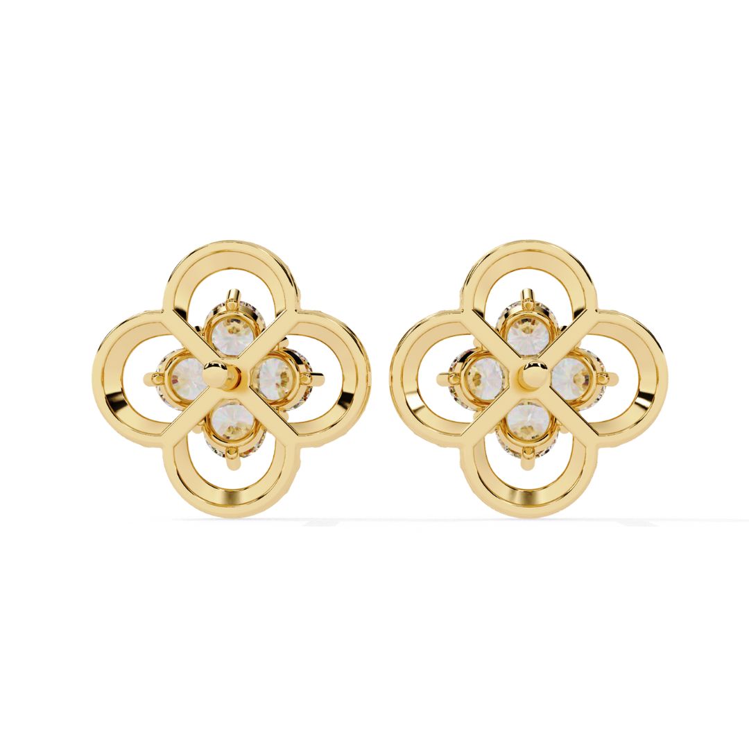 Radiant Clover earring (925 Sterling Silver base)