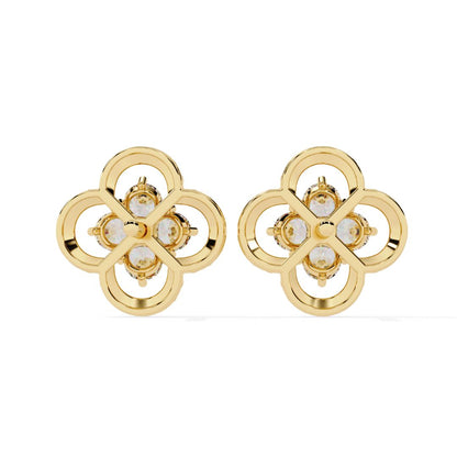 Radiant Clover earring (925 Sterling Silver base)