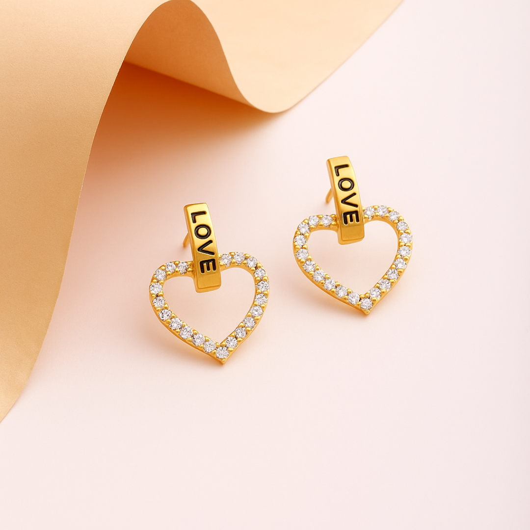 Heart On lock Earrings