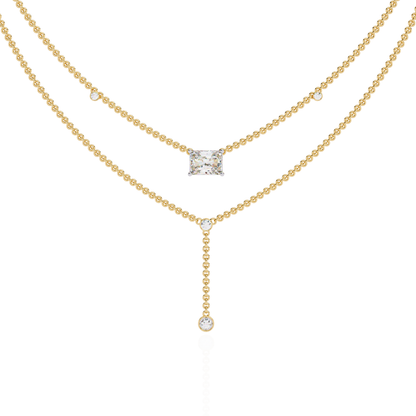 Opulent Drop Necklace (925 Sterling Silver base)