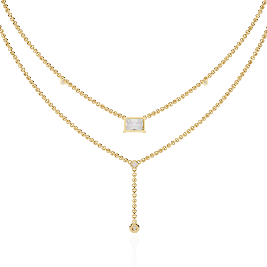 Opulent Drop Necklace (925 Sterling Silver base)