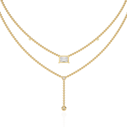 Opulent Drop Necklace (925 Sterling Silver base)