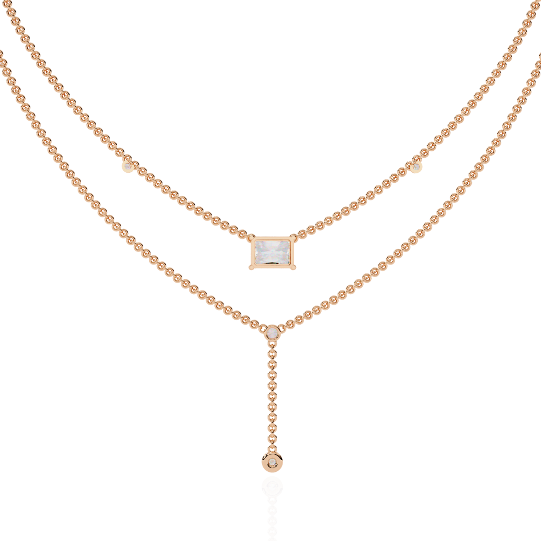 Opulent Drop Necklace (925 Sterling Silver base)