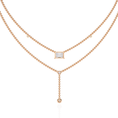 Opulent Drop Necklace (925 Sterling Silver base)