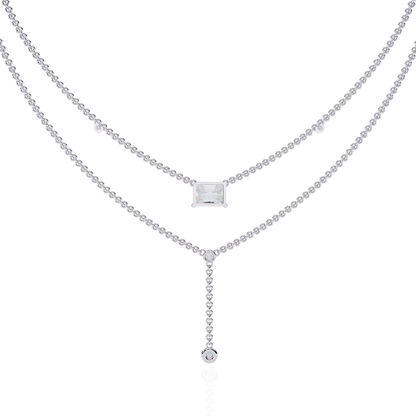 Opulent Drop Necklace (925 Sterling Silver base)