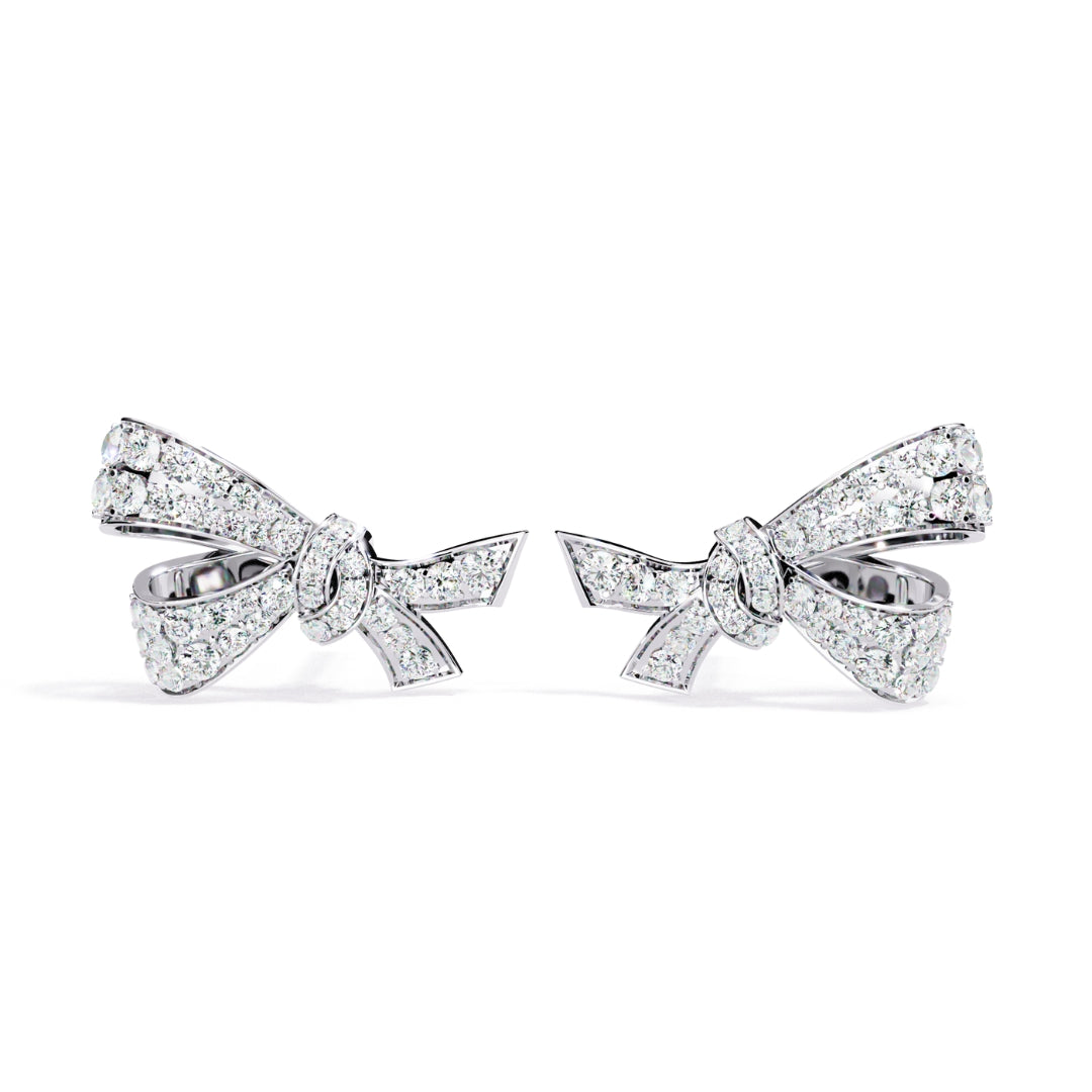 Bow Knot Earring (925 Sterling Silver base)