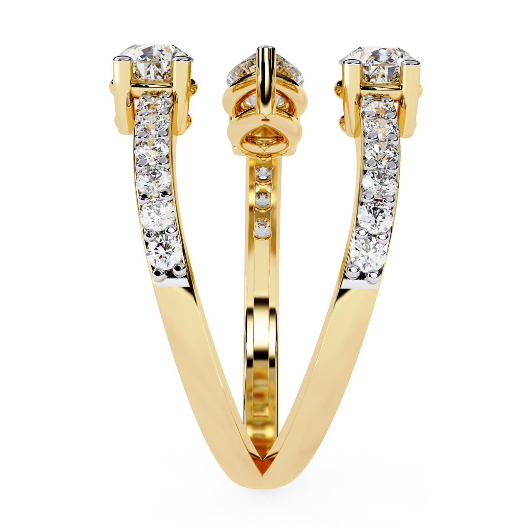 Twisted Elegance Ring (925 Sterling Silver base)