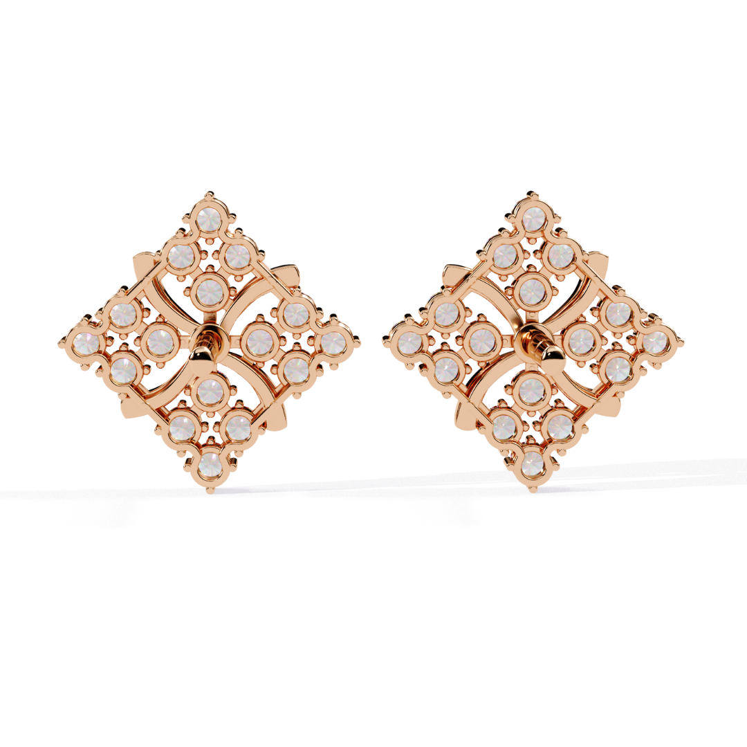 Aura Petal Studs (925 Sterling Silver base)