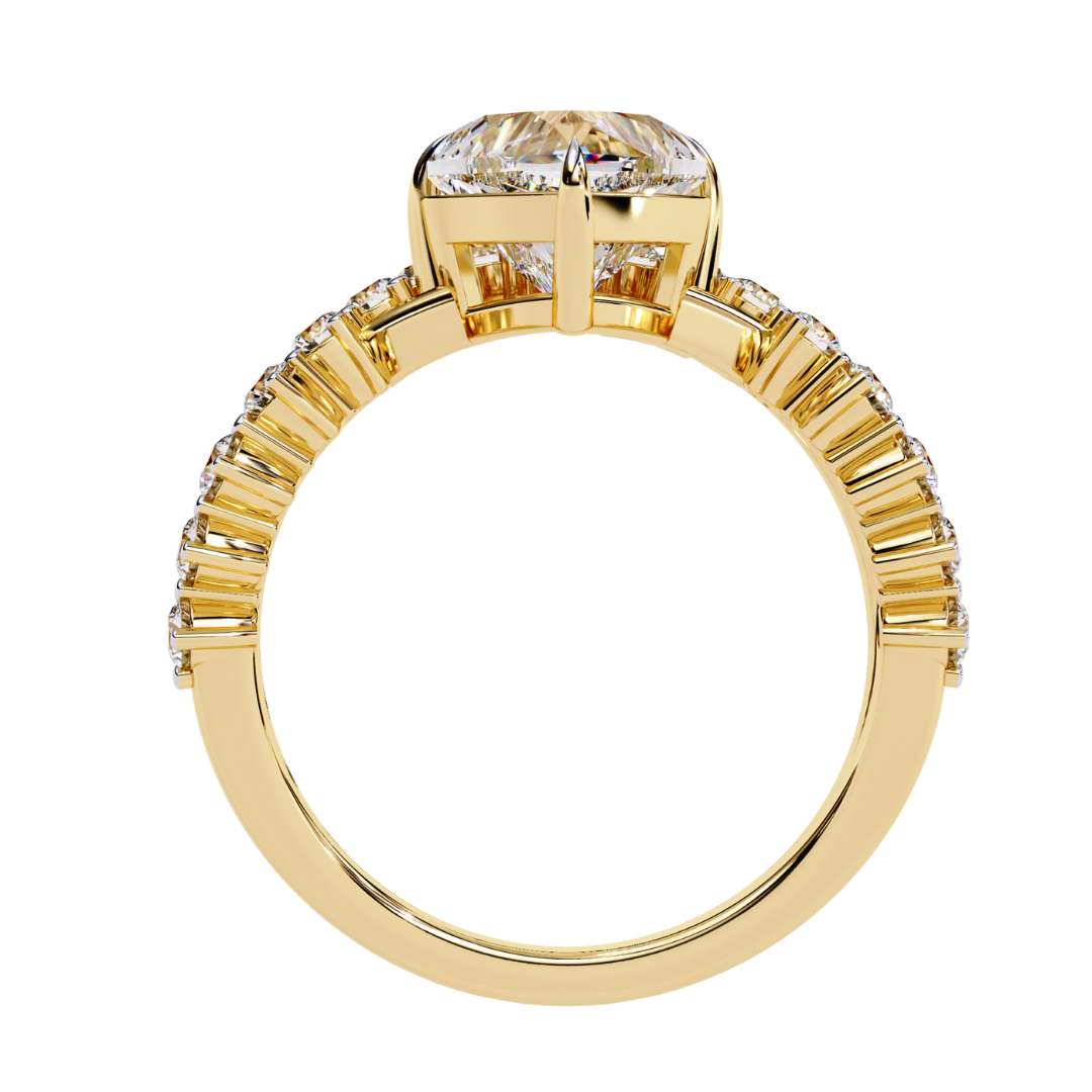 Crown Heart Sparkle Ring (925 Sterling Silver base)