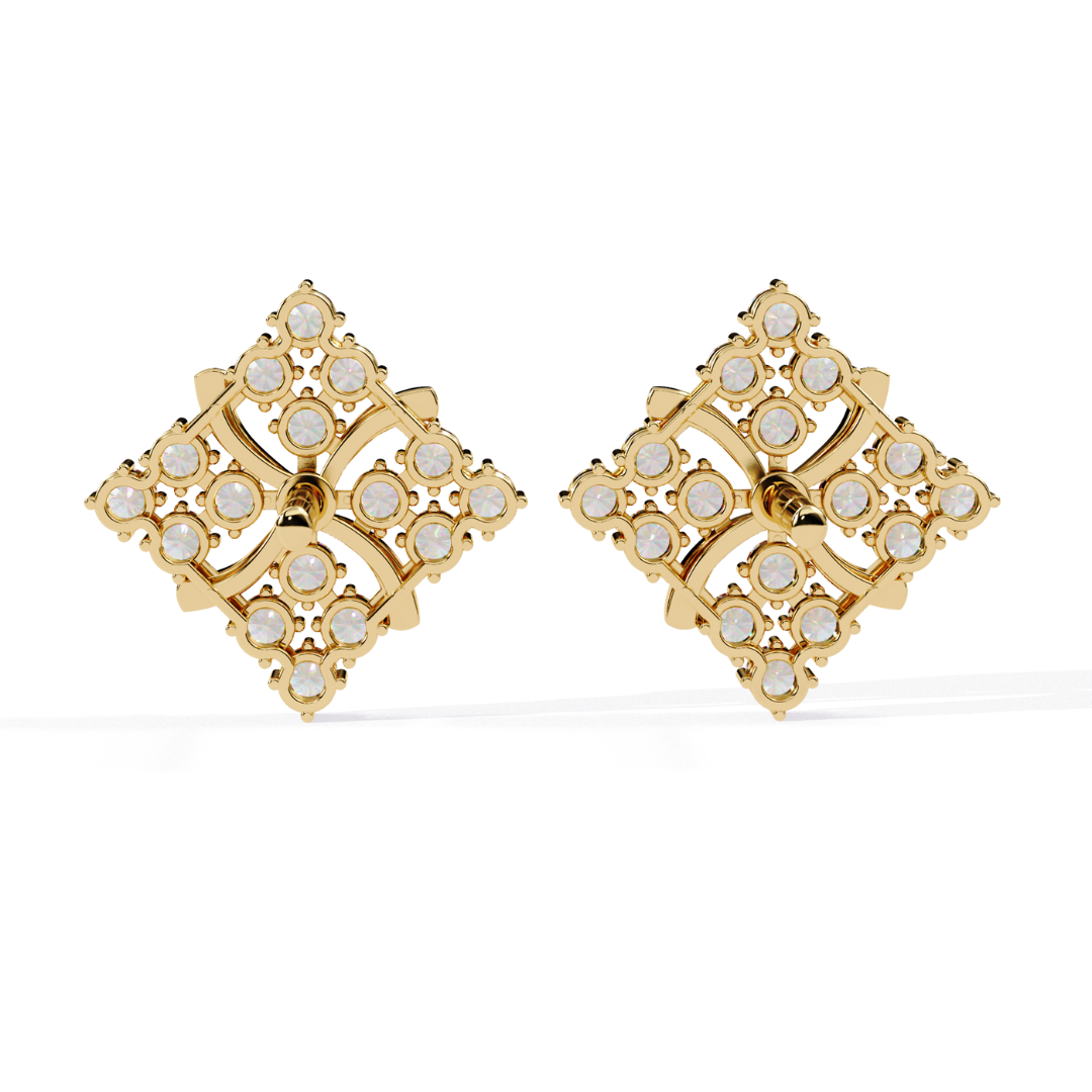 Aura Petal Studs (925 Sterling Silver base)