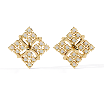 Aura Petal Studs (925 Sterling Silver base)