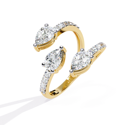 Twisted Elegance Ring (925 Sterling Silver base)