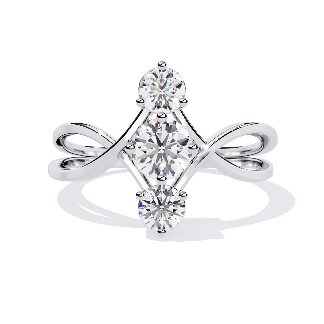Trinity Glow Ring (925 Sterling Silver base)