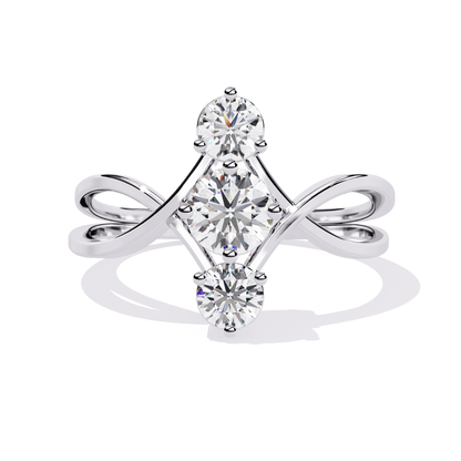 Trinity Glow Ring (925 Sterling Silver base)