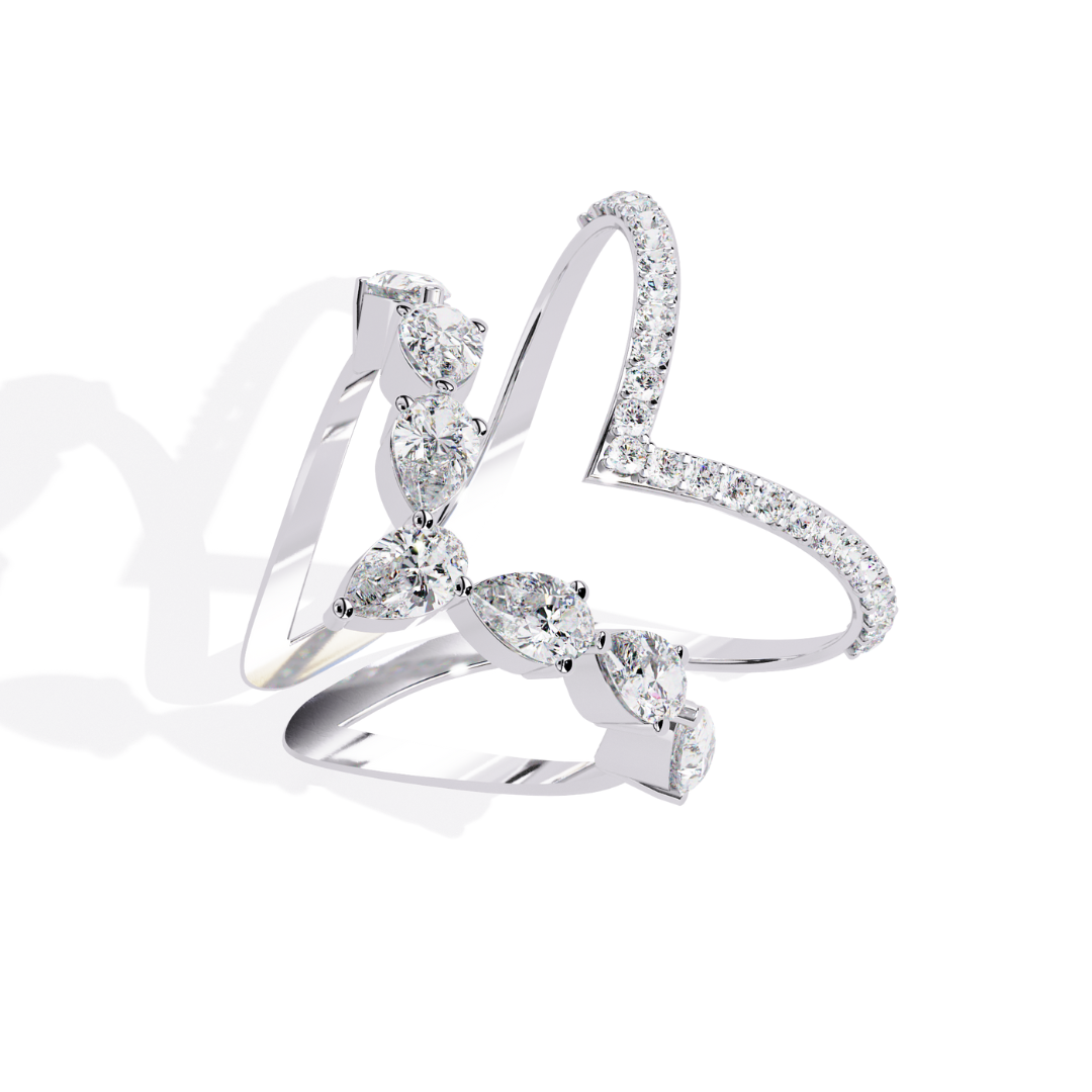 Vanki Crown Ring (925 Sterling Silver base)