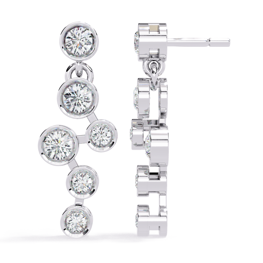 Stellar Line Drops (925 Sterling Silver base)