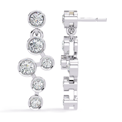 Stellar Line Drops (925 Sterling Silver base)