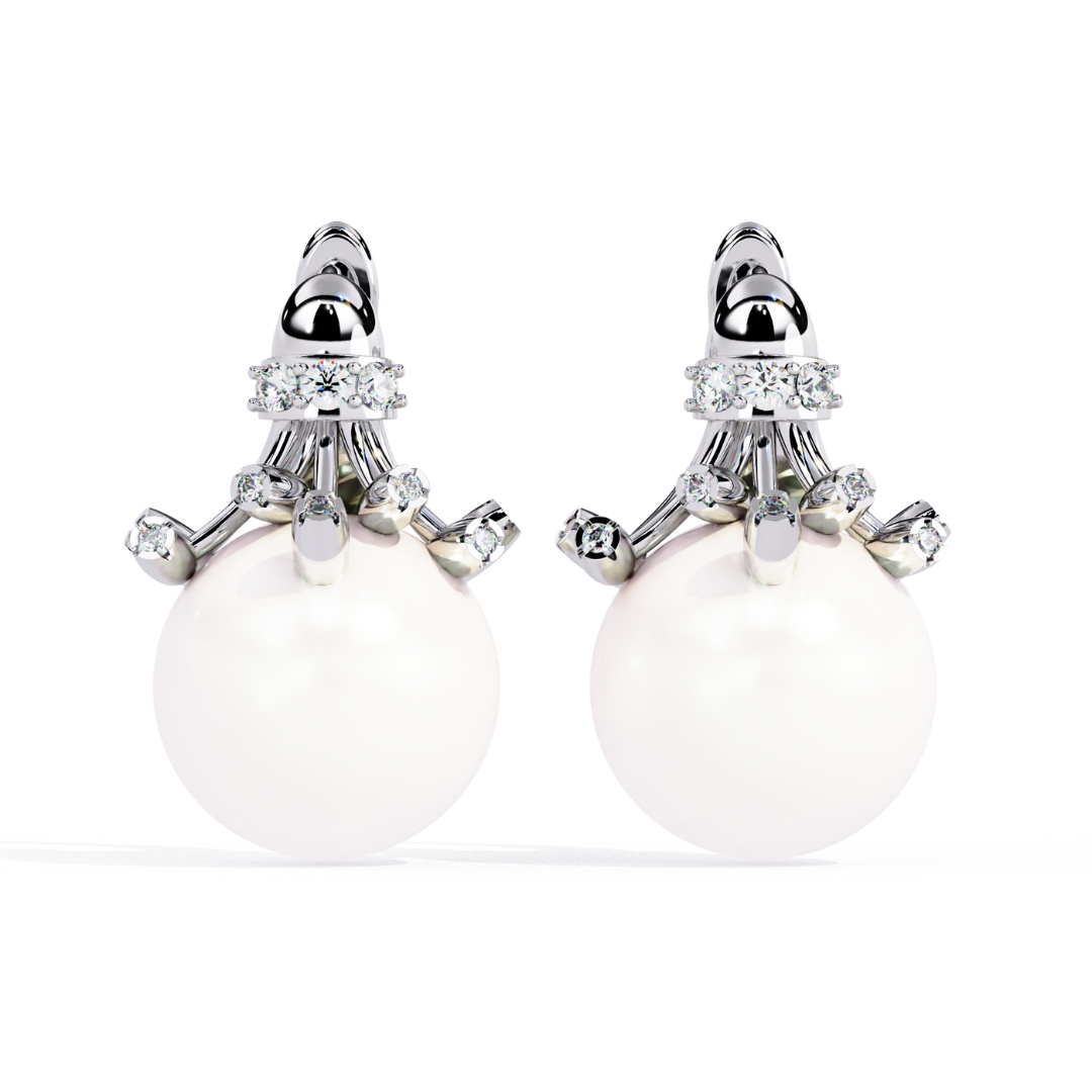 Pearl Muse Earrings (925 Sterling Silver base)