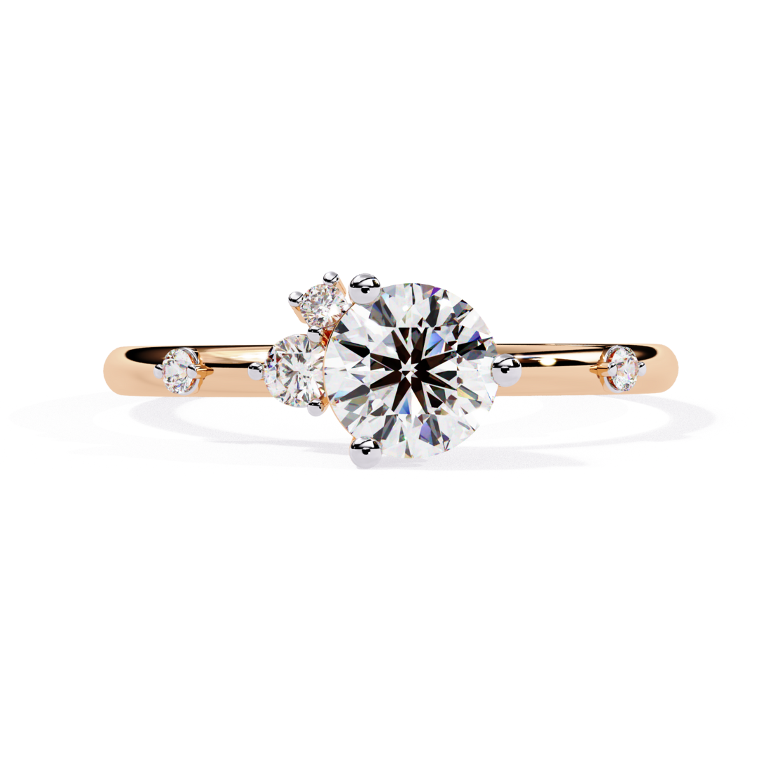 Classic Solitaire Sparkle Ring (925 Sterling Silver base)