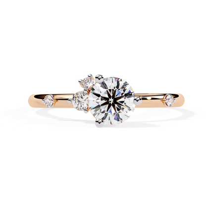 Classic Solitaire Sparkle Ring (925 Sterling Silver base)
