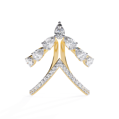 Vanki Crown Ring (925 Sterling Silver base)