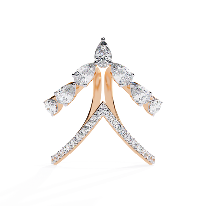 Vanki Crown Ring (925 Sterling Silver base)