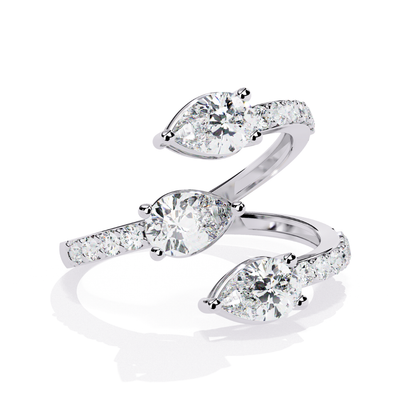 Twisted Elegance Ring (925 Sterling Silver base)